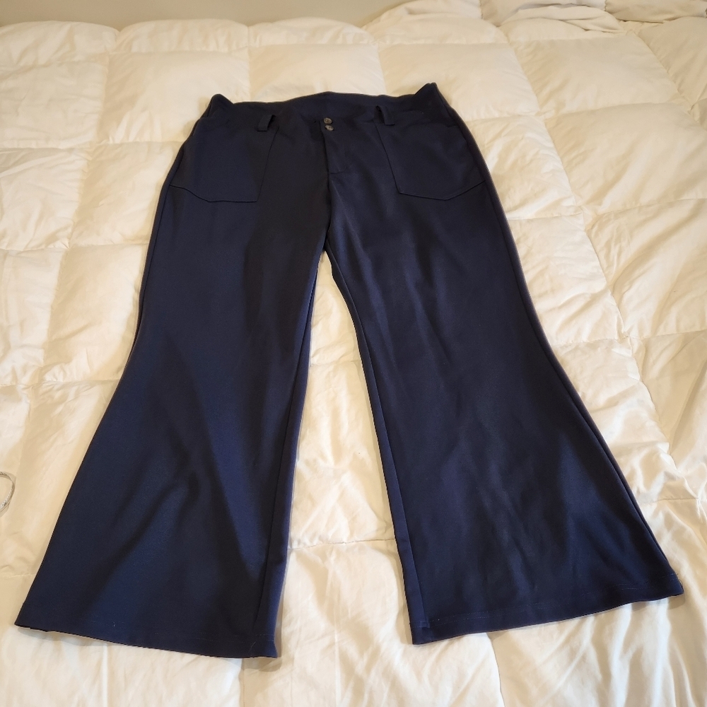 Cato Navy Wide-Leg Trousers